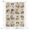 portrety, chłopcy, styl vintage, sepia, czytanie książek, klasyczne stroje, estetyka retro, akwarela, dziewczynka, kwiaty, konwalie, wianek, delikatność, pastelowe barwy